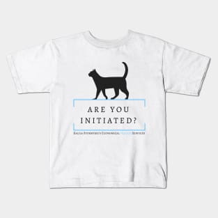 Are You Initiated? - Black Cat Kids T-Shirt